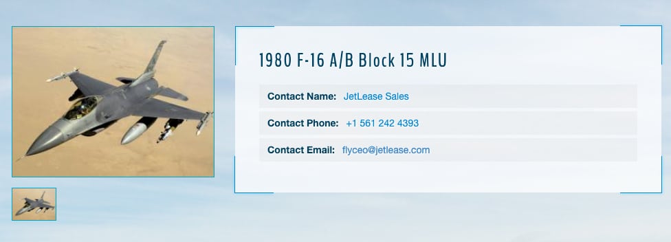 1980 production F16 fighter aircraft