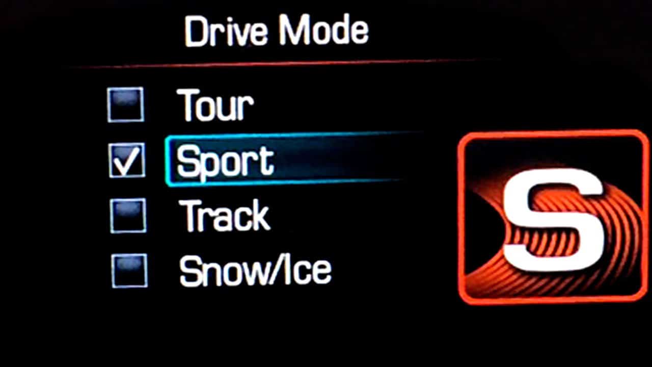 2021 Chevrolet Camaro Driving mode adjuster