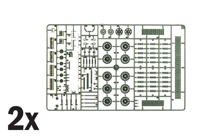 Italeri 1:35 T-3476 Model 1943 Early Version Premium Edition Body Parts-2