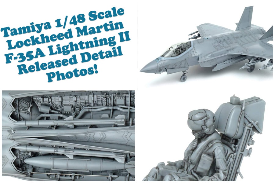 Tamiya 1/48 Scale Lockheed Martin F-35A Lightning II Released Detail Photos!