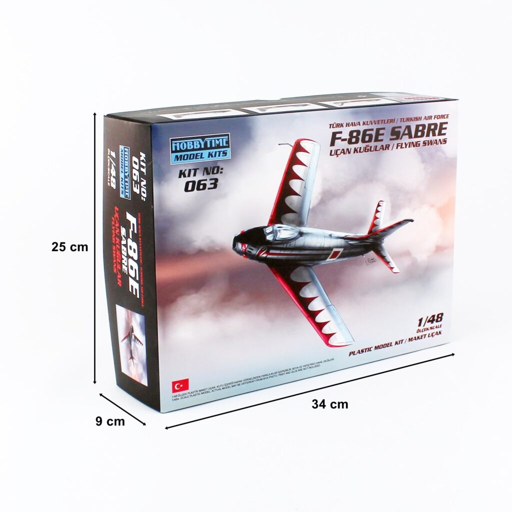 148 North American F-86E Sabre by Hobbytime Model kits Box Art