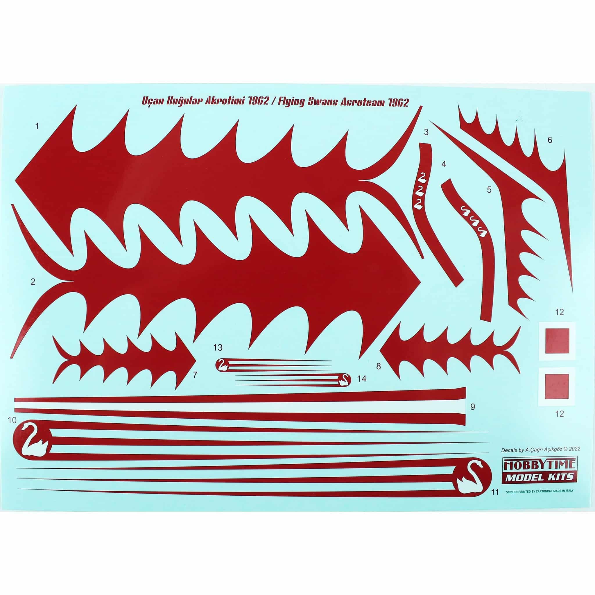 148 North American F-86E Sabre by Hobbytime Model kits Decal-2