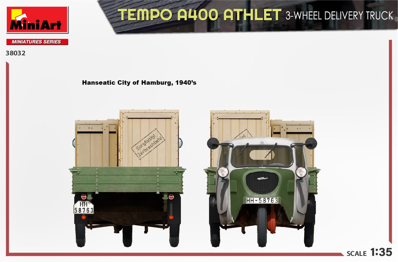 MiniArt 135 scale Tempo A400 Athelet 3-wheel truck Painting-6