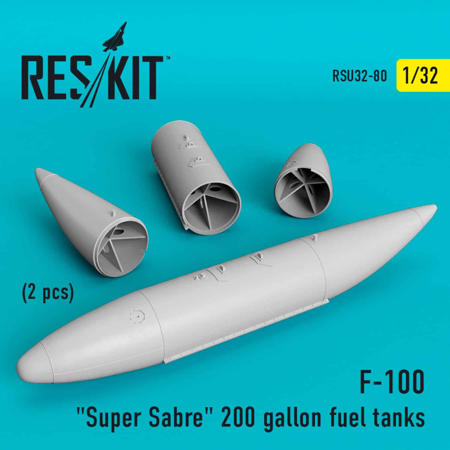 Reskit 132 F-100 Super Sabre 200 gallon fuel tanks Reskit 132 F-100 Super Sabre 200 gallon fuel tanks