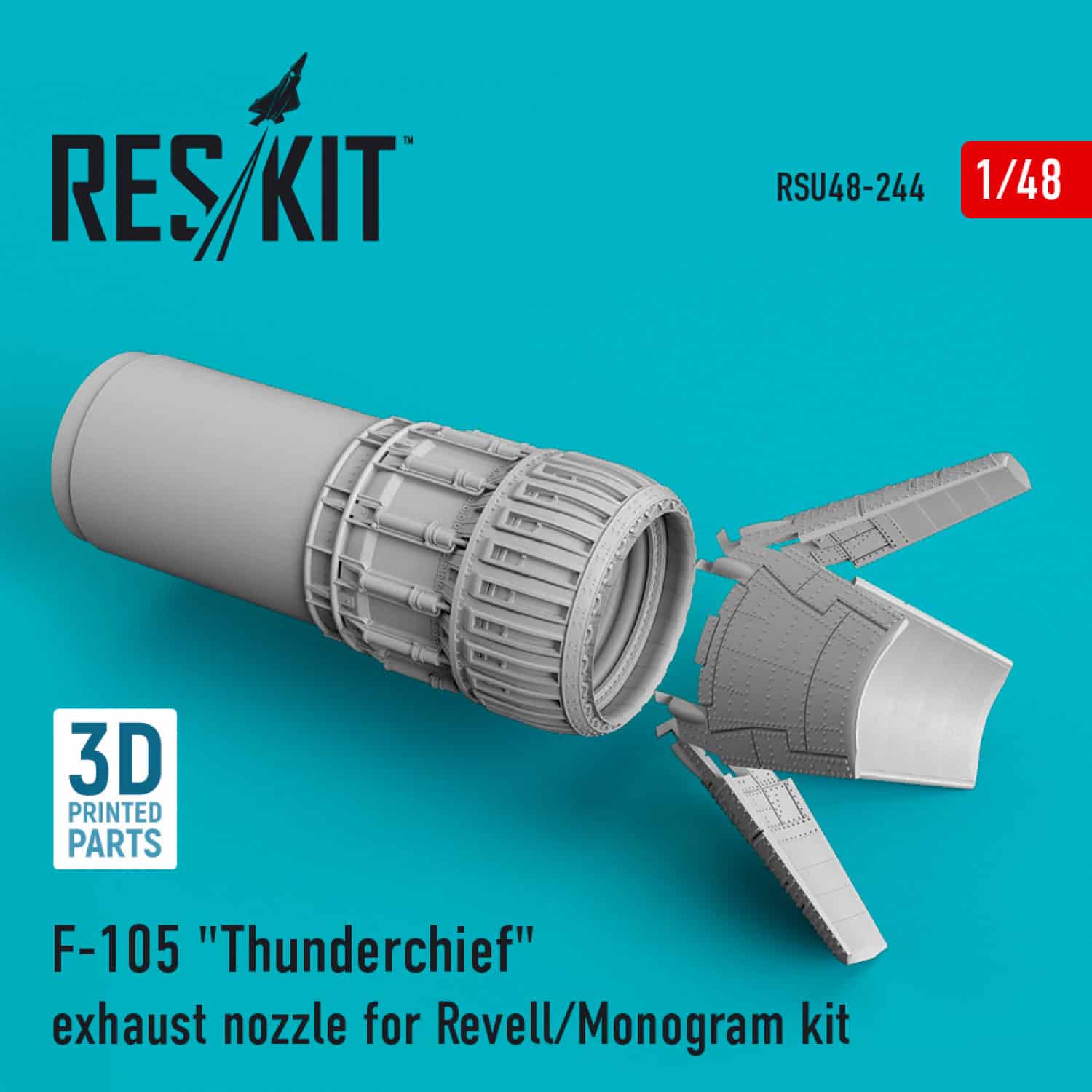 Reskit 148 F-105 Thunderchief exhaust nozzle for Revell-Monogram kit Reskit 148 F-105 Thunderchief exhaust nozzle for Revell-Monogram kit