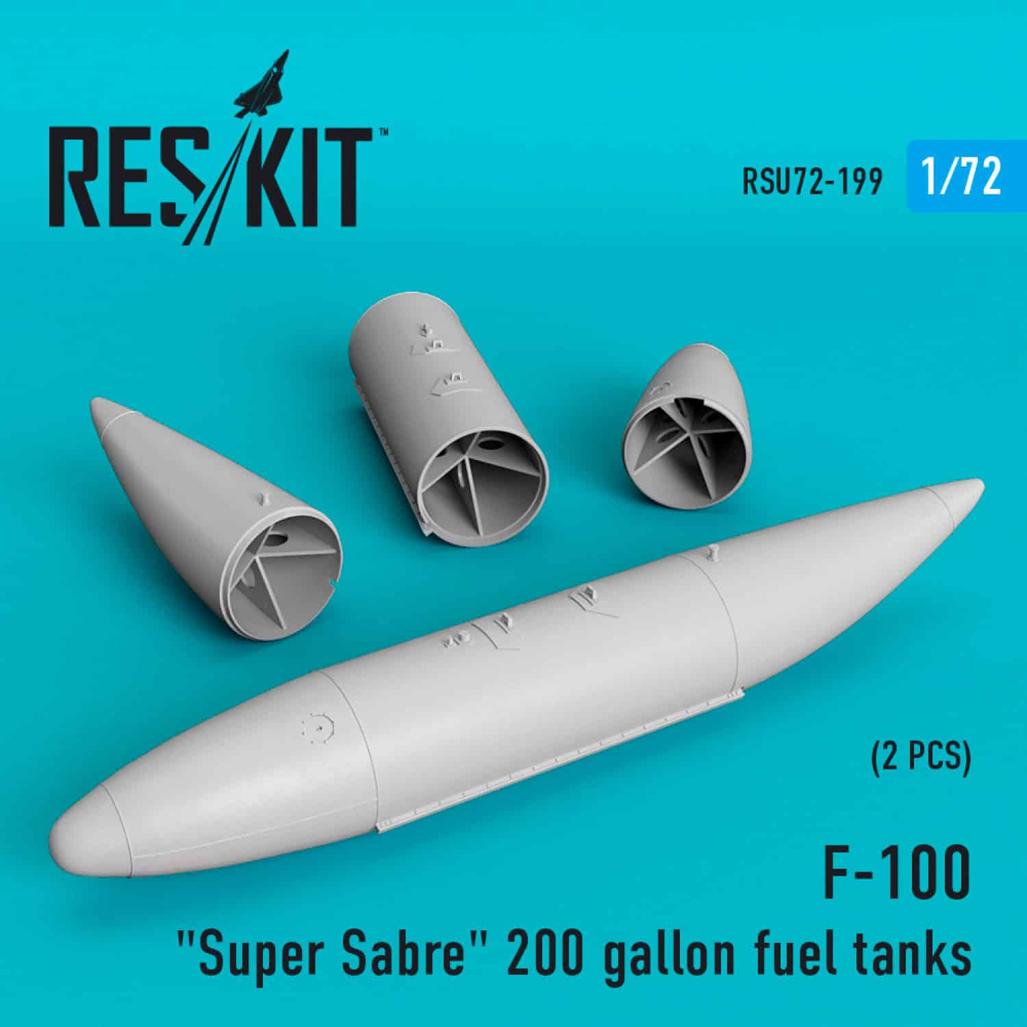 Reskit 172 F-100 Super Sabre 200 gallon fuel tanks Reskit 172 F-100 Super Sabre 200 gallon fuel tanks