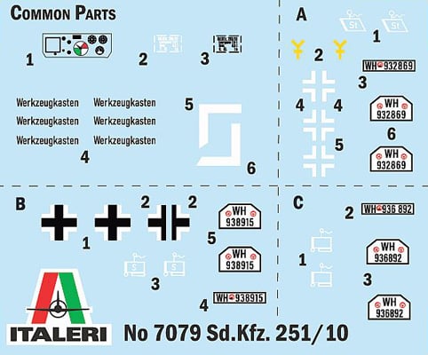 italeri 7079 - 172 Sd.Kfz. 25110 Decal