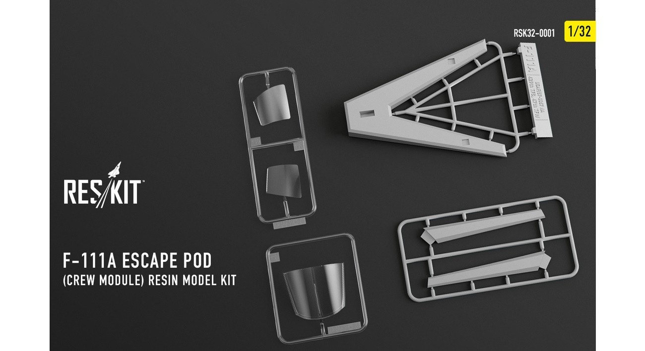 1:32 Reskit F-111 Cockpit Escape Module Clear Parts