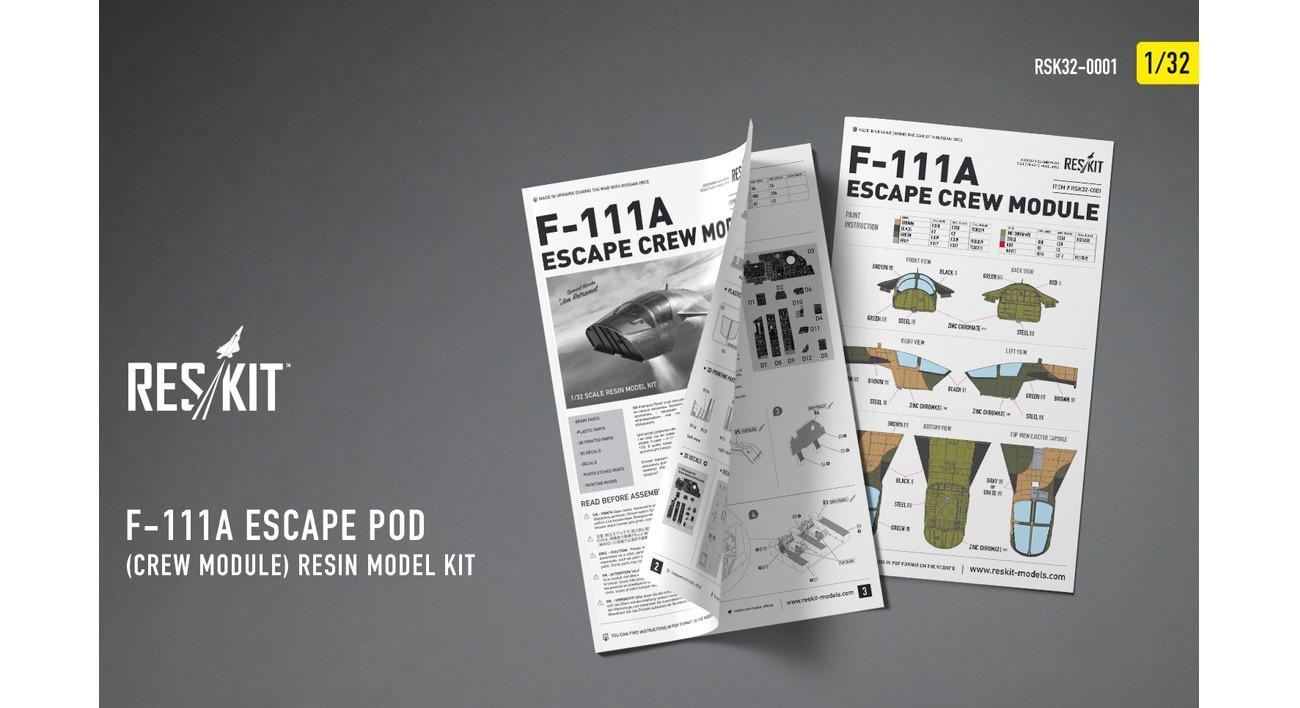 1:32 Reskit F-111 Cockpit Escape Module Paint and Marking
