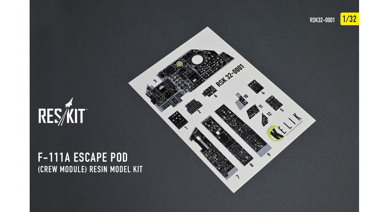 1:32 Reskit F-111 Cockpit Escape Module 3D Decals