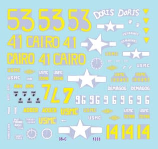 35-C1366_01 US PACIFIC WARS - IWO JIMA Star Decal