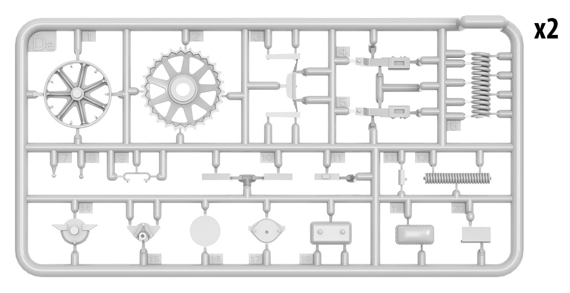 MiniArt Kit 135 U.S. Armored Bulldozer Parts-13
