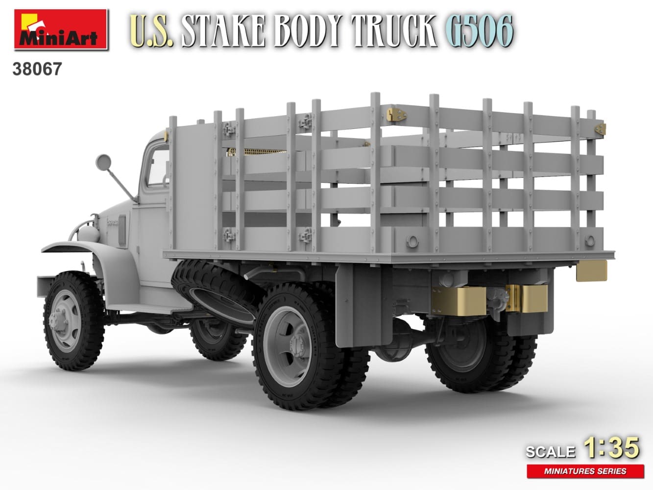 MiniArt U.S. Stake Body Truck Gray-3