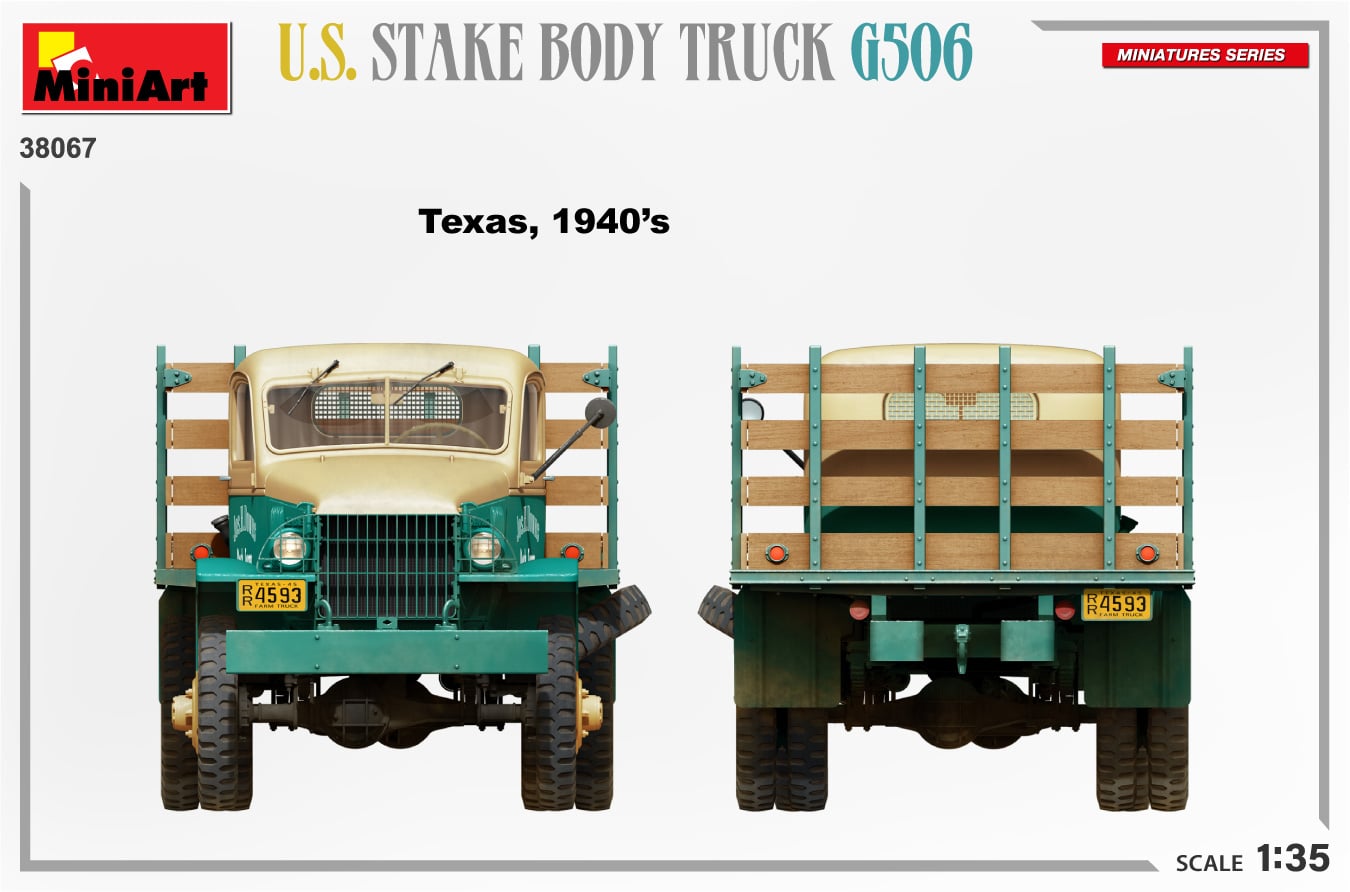 MiniArt U.S. Stake Body Truck North Texas 1940-2