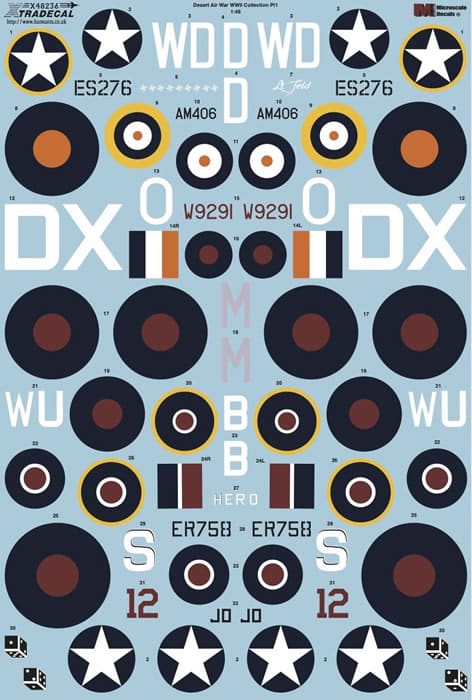 Xtradecal's New Allied Desert War Decal Set 4 Xtradecal's New Allied Desert War Decal Set 4