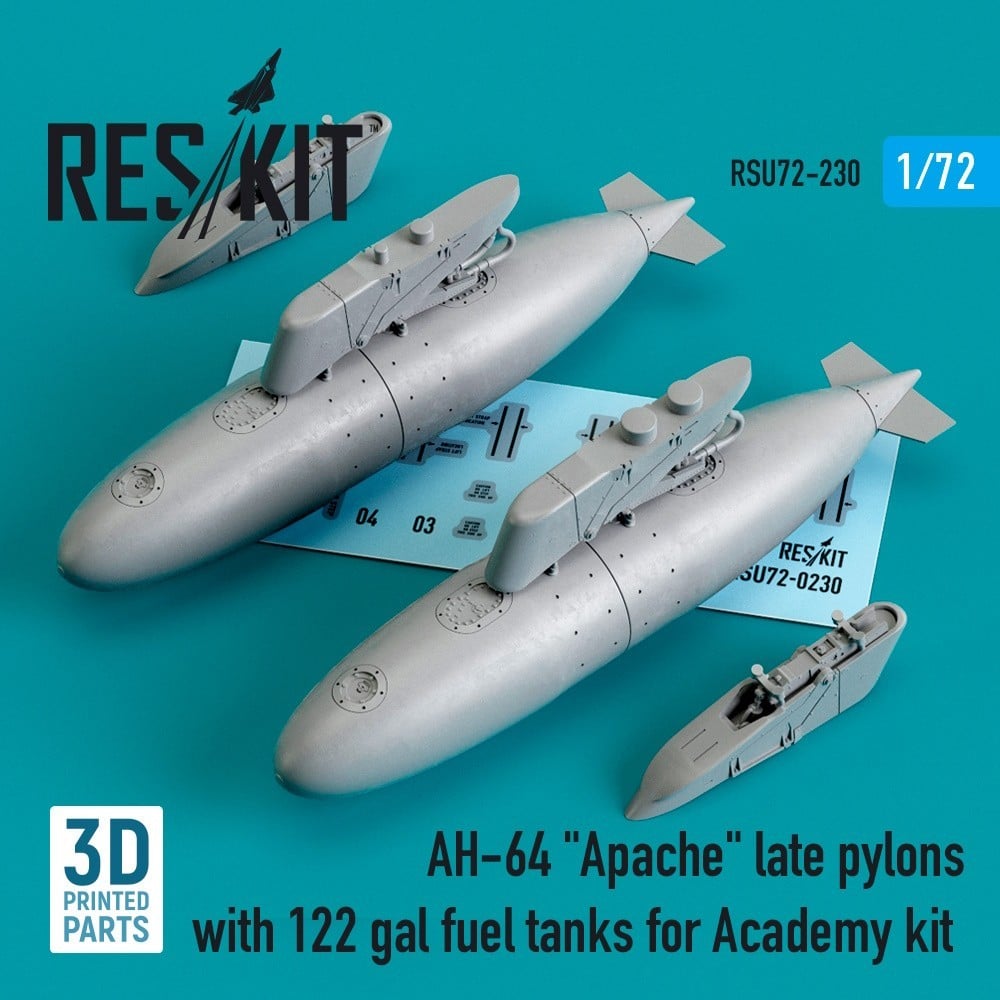 RES/KIT AH-64 Apache M230 Gun, Pylon & Fuel Tank Sets Released-9
