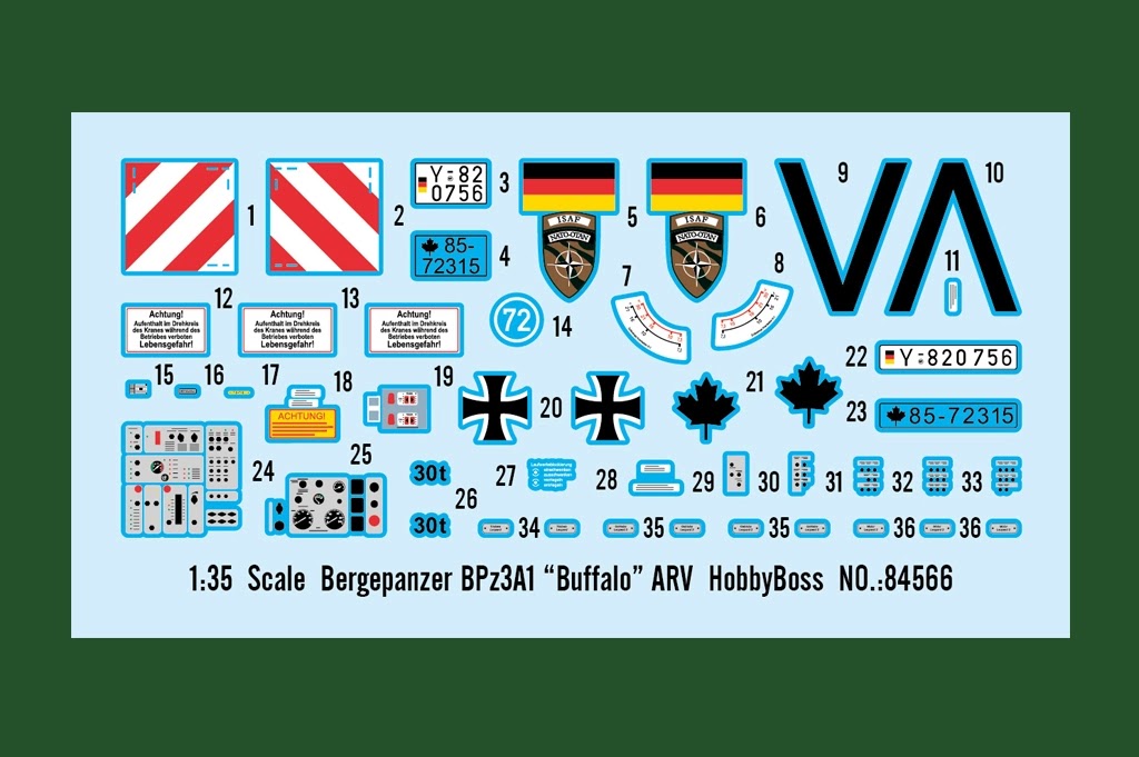 Bergepanzer BPz3A1 “Buffalo” ARV Decals