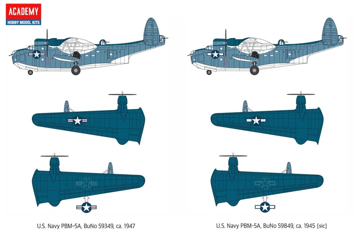 Academy 1/72 scale Martin PBM-5A Mariner Painting and Marking