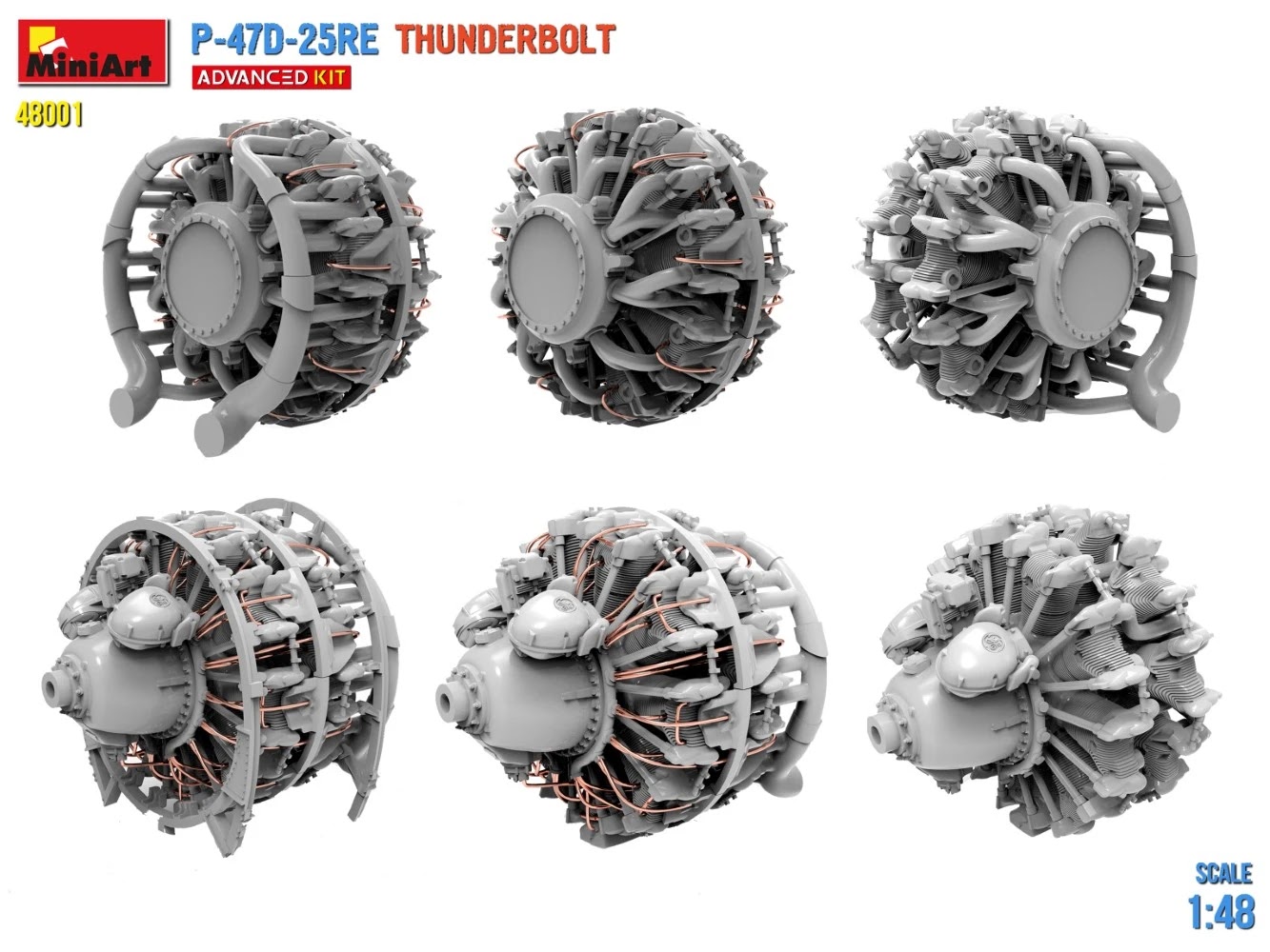 MiniArt ups the detail on their P-47D CAD Engine Detail-4