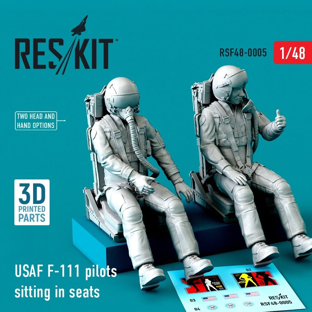 RESKIT F-111 Pilot Figures Released USAFF F-111 Pilots Sitting in seats-2