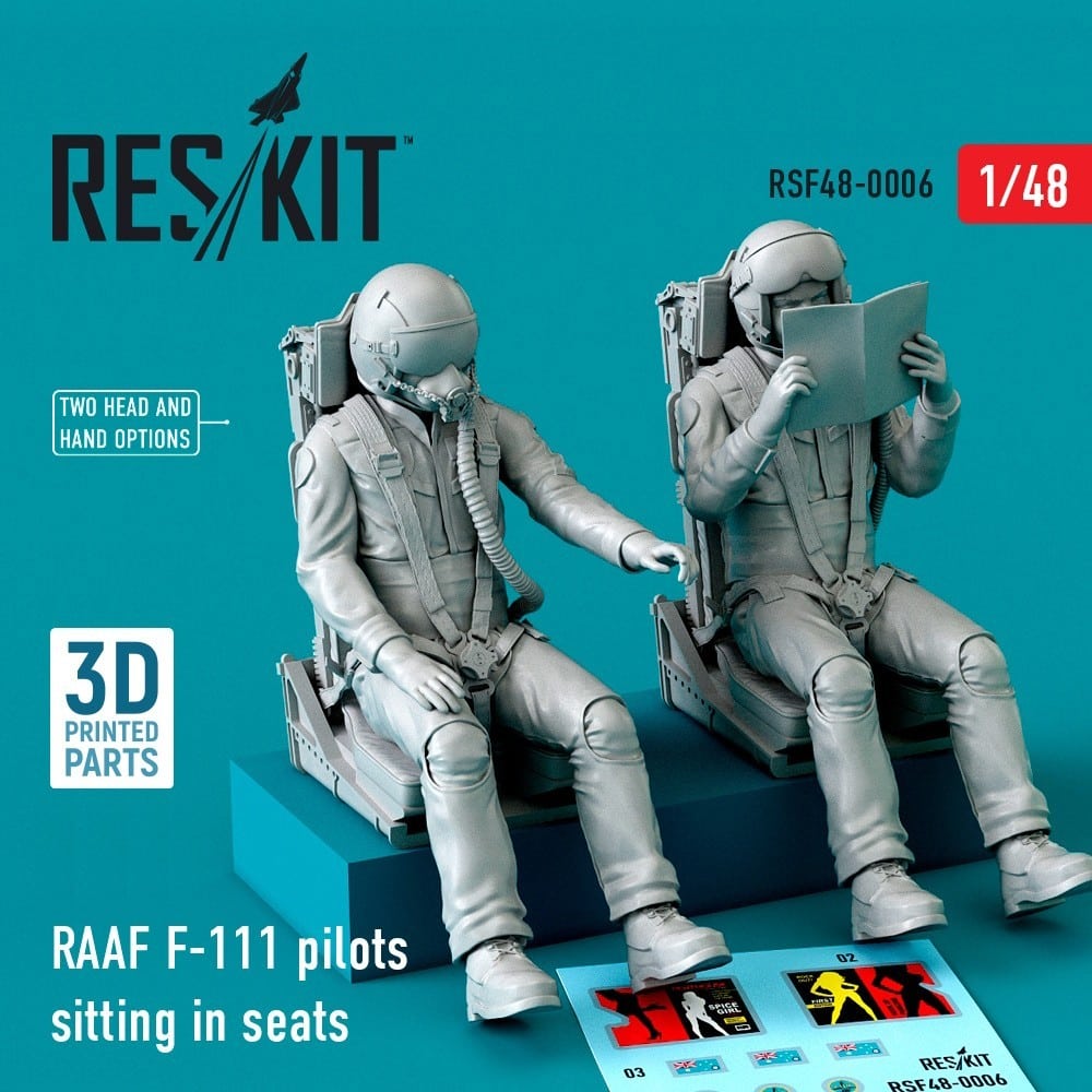 RESKIT F-111 Pilot Figures Released USAFF F-111 Pilots Sitting in seats-3