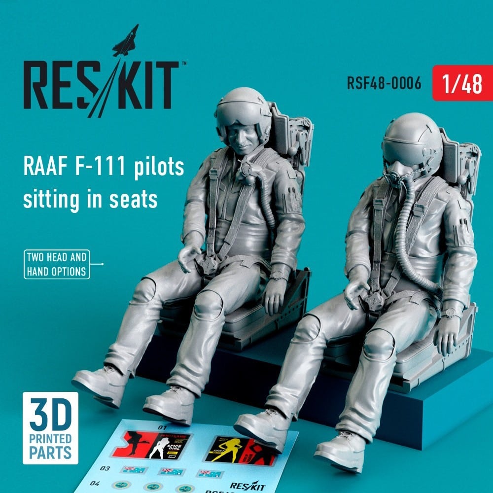 RESKIT F-111 Pilot Figures Released USAFF F-111 Pilots Sitting in seats-4