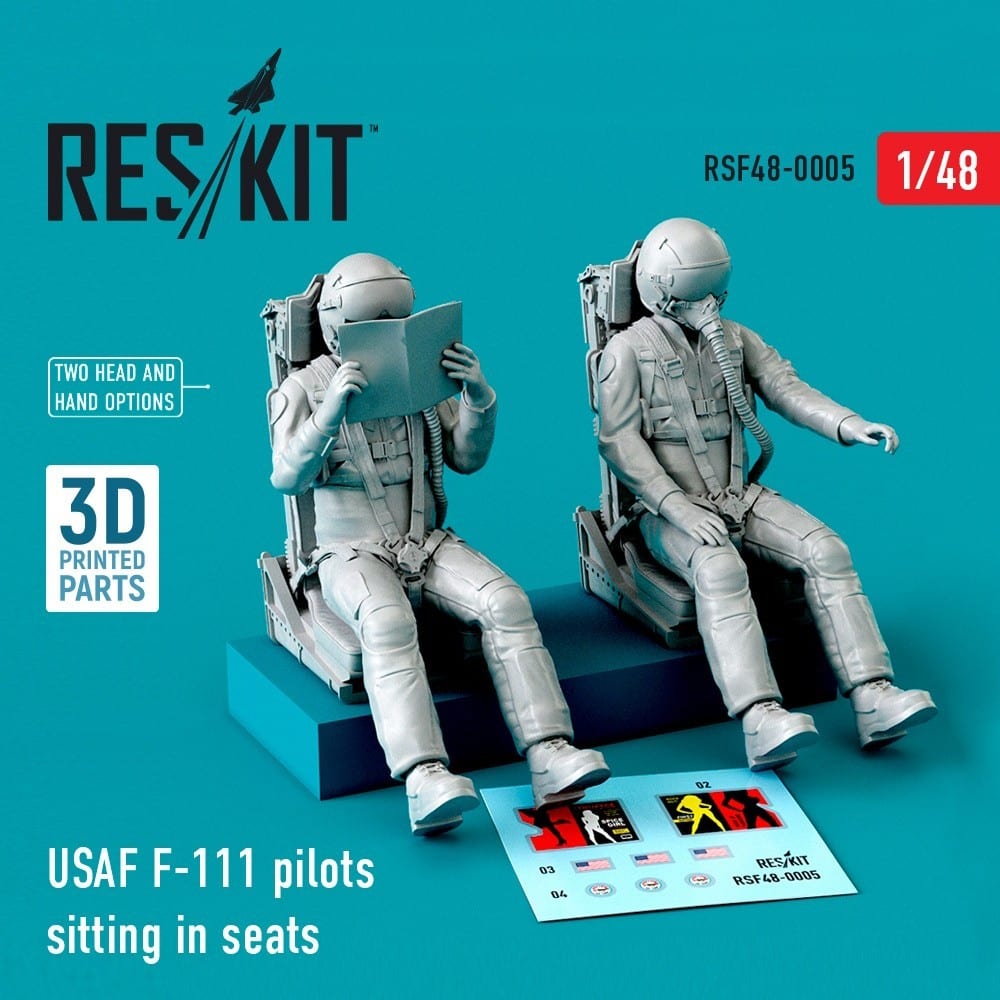 RESKIT F-111 Pilot Figures Released USAFF F-111 Pilots Sitting in seats
