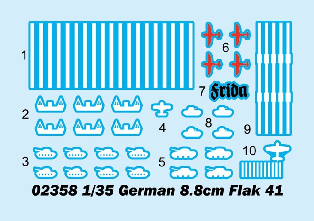 Trumpeter German 8.8cm Flak 41 Decals