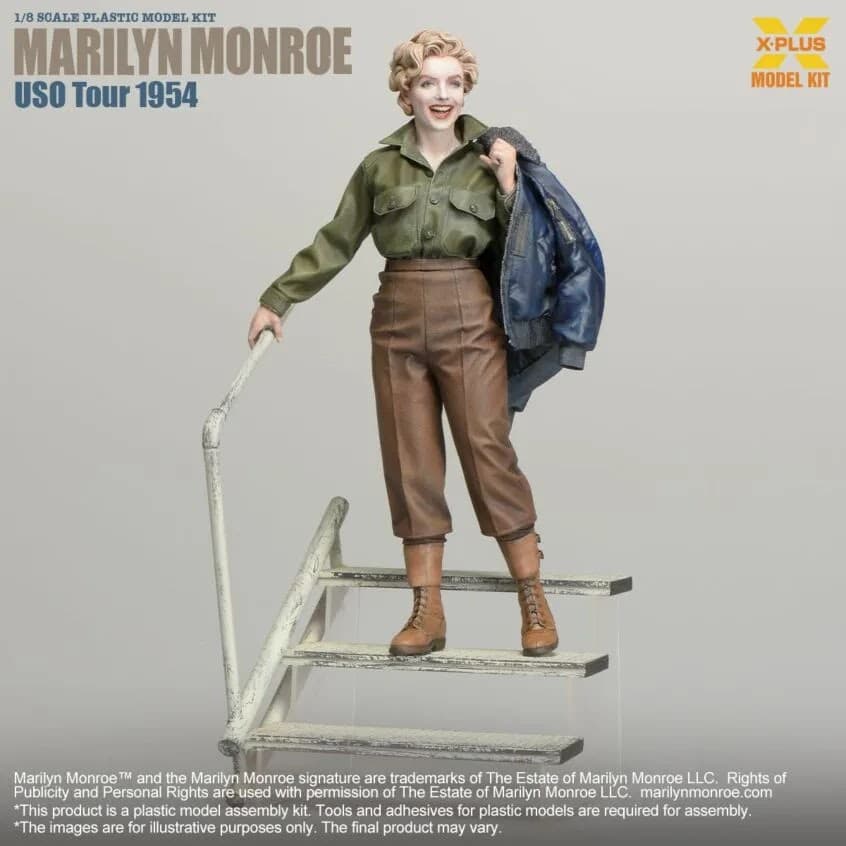 X-Plus' 18th scale Marilyn Monroe (U.S.O. Tour 1954) Box Art-2