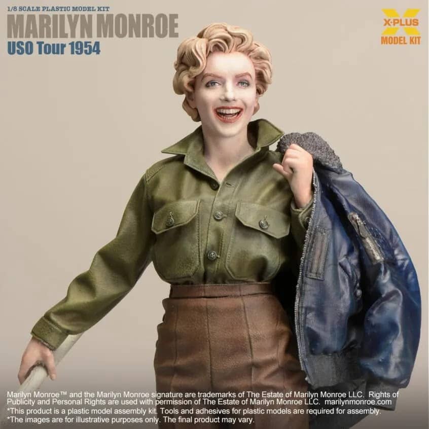 X-Plus' 18th scale Marilyn Monroe (U.S.O. Tour 1954) Details-2