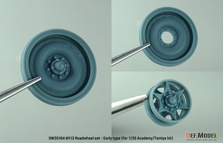 DW35164 - US M113 APC Roadwheel set - Early type for Academy/Tamiya Kit-6