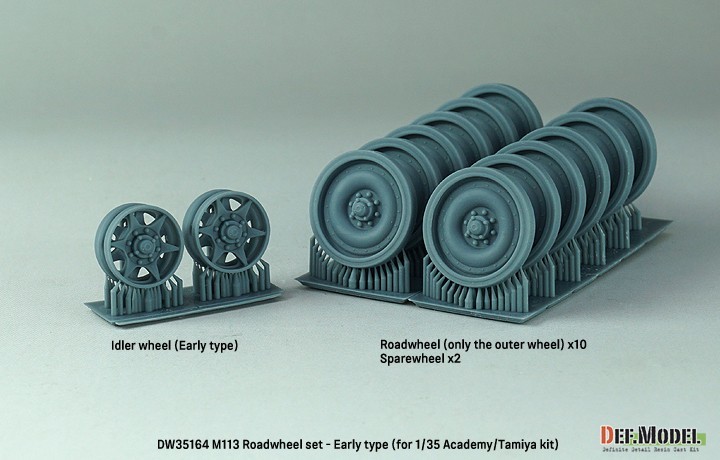 DW35164 - US M113 APC Roadwheel set - Early type for Academy/Tamiya Kit-2