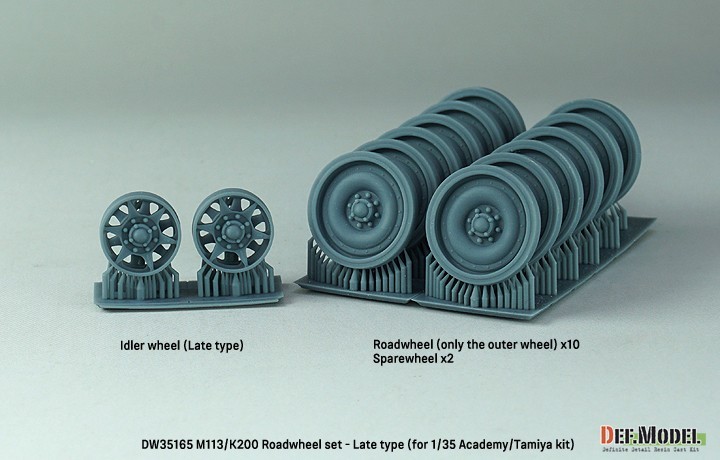 DW35165 - US M113 / ROK K200 Roadwheel set - Late type for Academy/Tamiya Kit-2
