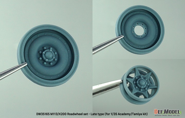 DW35165 - US M113 / ROK K200 Roadwheel set - Late type for Academy/Tamiya Kit-5