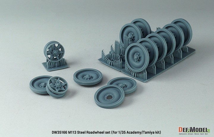 DW35166 - US M113 APC Steel Roadwheel set for Academy/Tamiya Kit-3