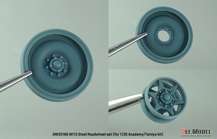 DW35166 - US M113 APC Steel Roadwheel set for Academy/Tamiya Kit-5