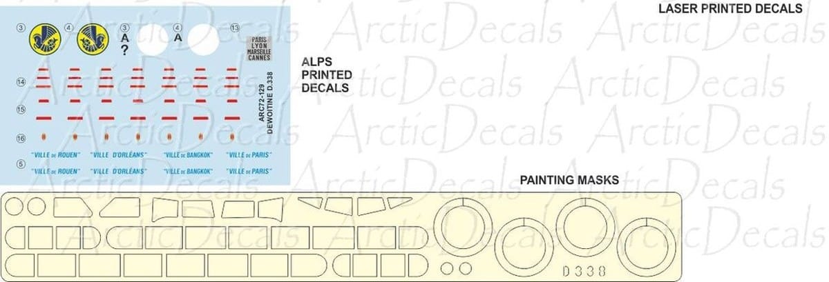 Arctic Decals Releases New Dewoitine D.338 Air France Decal and Mask Set-2