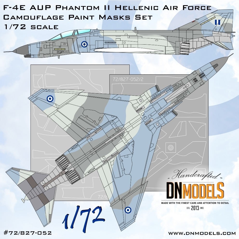 DN Models Releases 172 Hellenic Camouflage Paint Masks Set for F-4E AUP Phantom II Mask