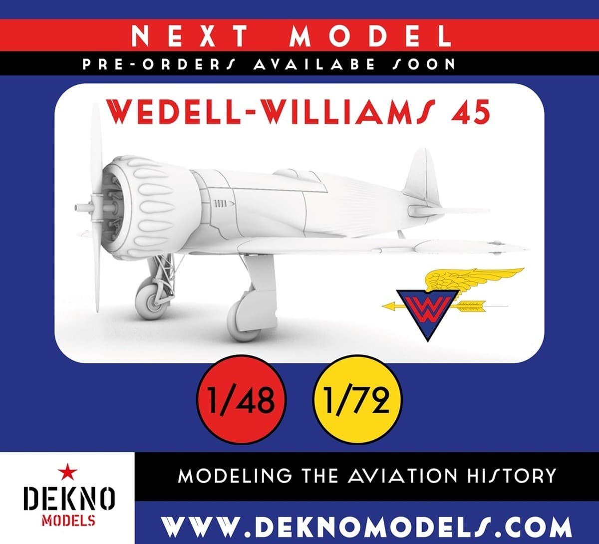Dekno Models Wedell-Williams Model 45 in 1:48 and 1:72 Scales