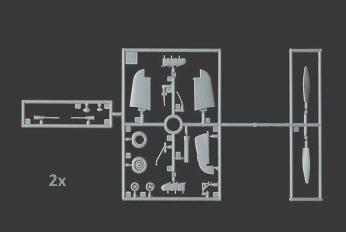 Italeri Re-Releases 148 Hawker Hurricane Mk.IIC with Six Marking Options Sprue-3