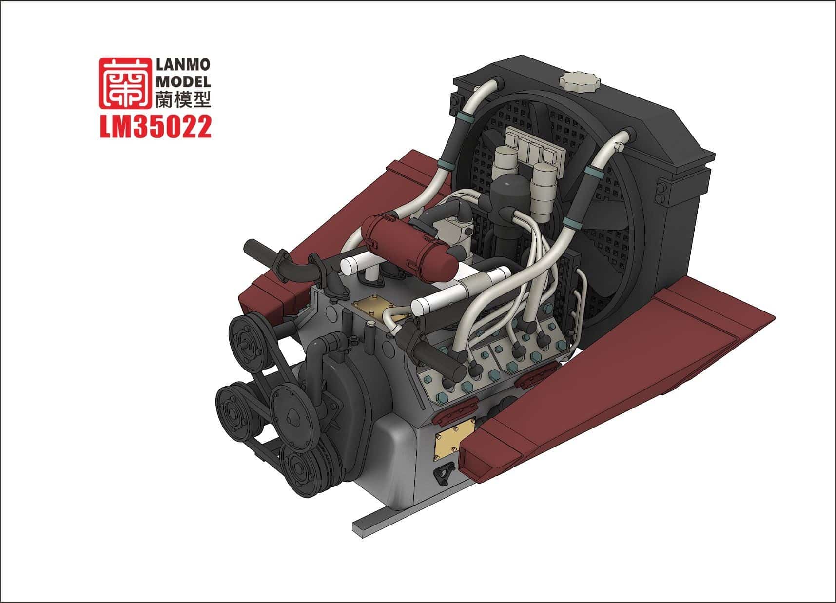 Lanmo Announces New Engine and Off-Road Wheels for Sd. Kfz 221 Model CAD