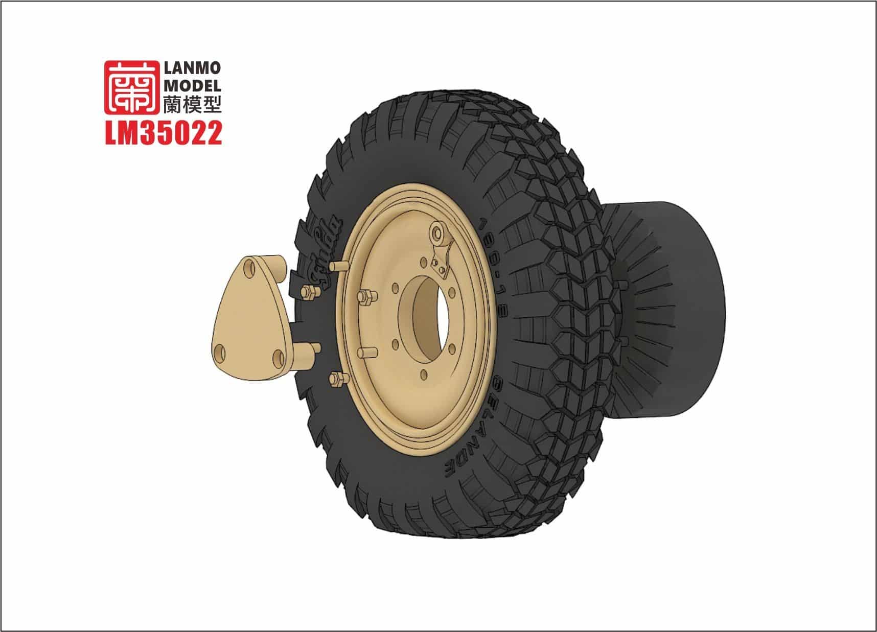 Lanmo Announces New Off-Road Wheels for Sd. Kfz 221 Model CAD