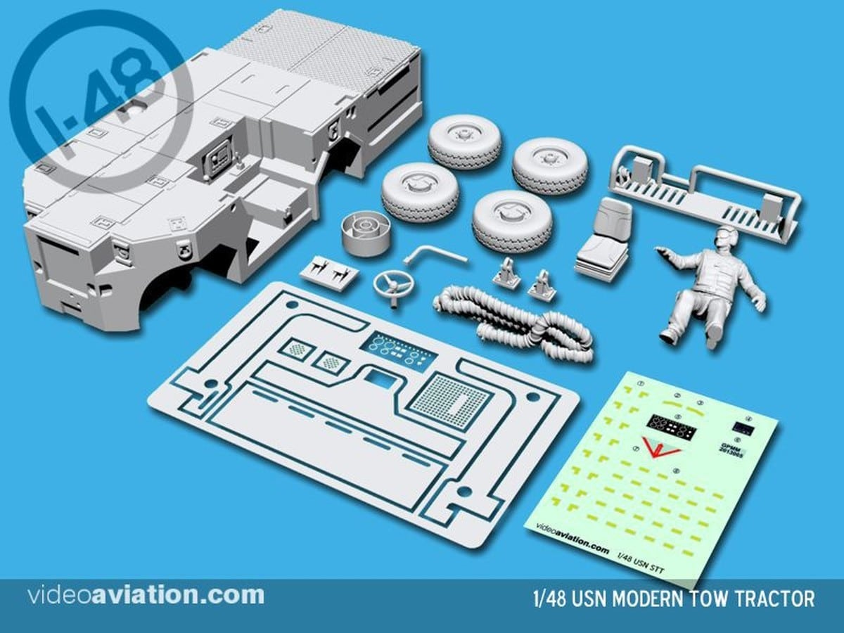 Videoaviation to Produce Final Shipboard Tow Tractor in 148 Scale STT US Navy Carrier Towing Tractor-2