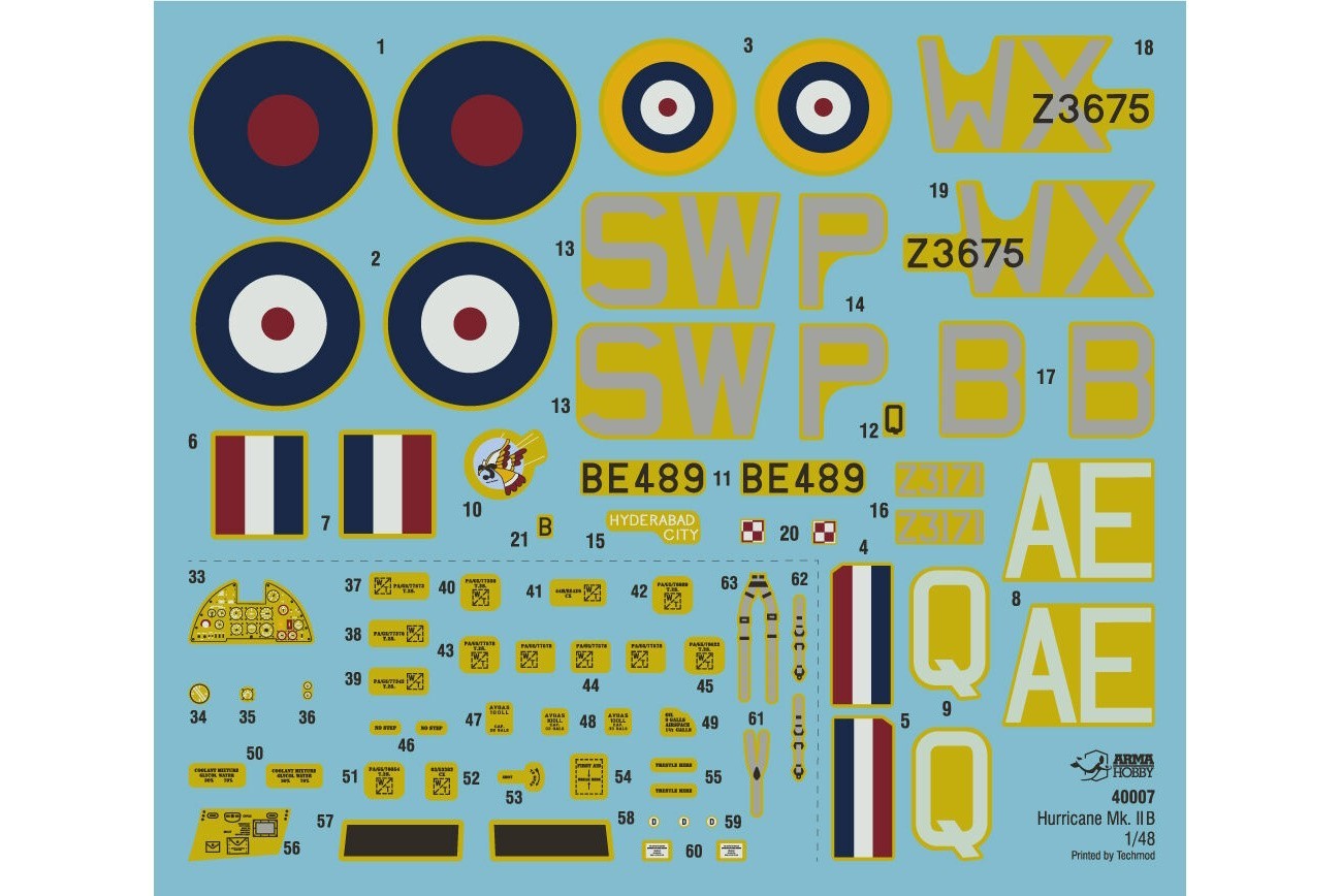 Arma Hobby 1/48 Hurricane Mk IIb Decals