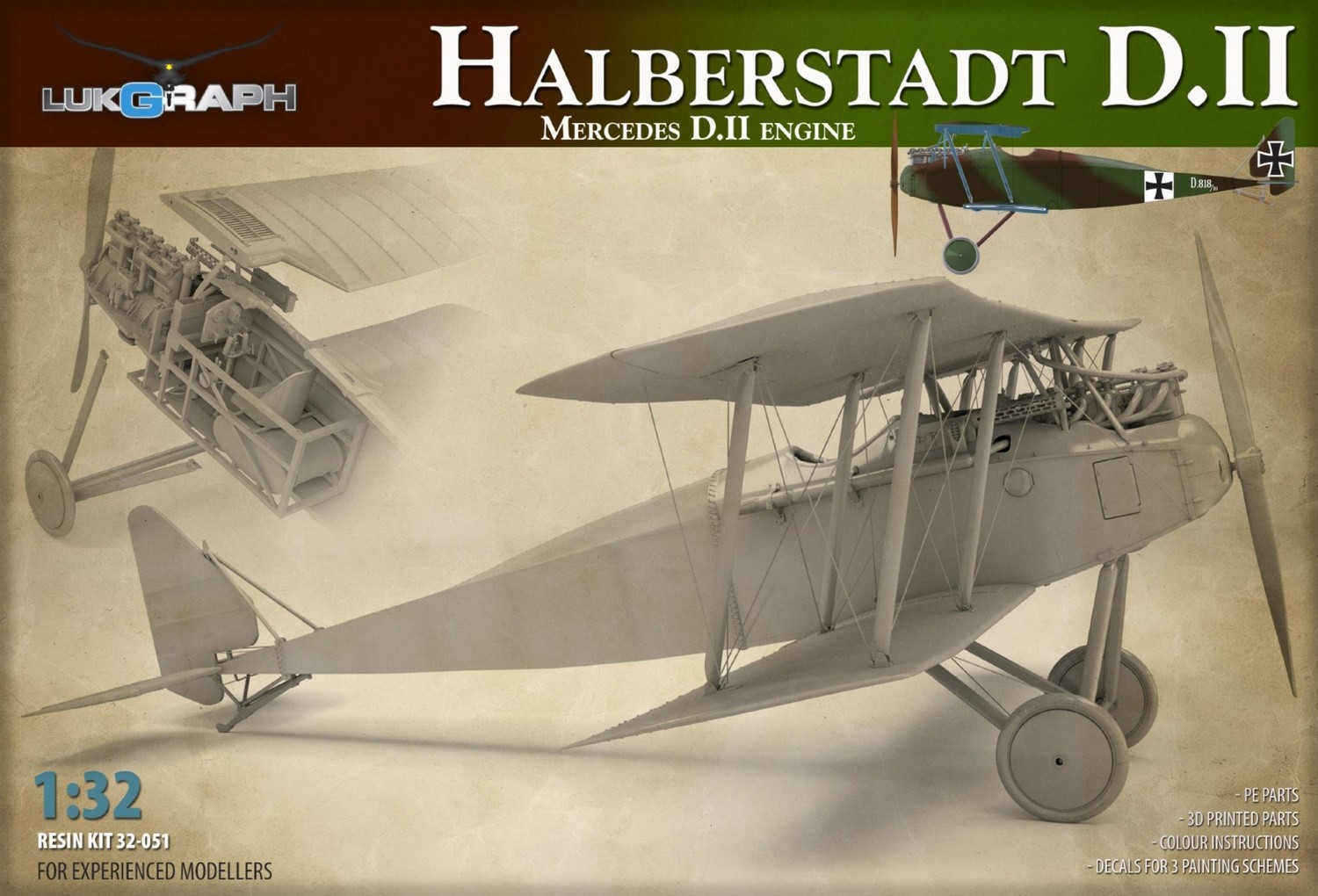 Lukgraph Halberstadt D.II 1/32 Scale