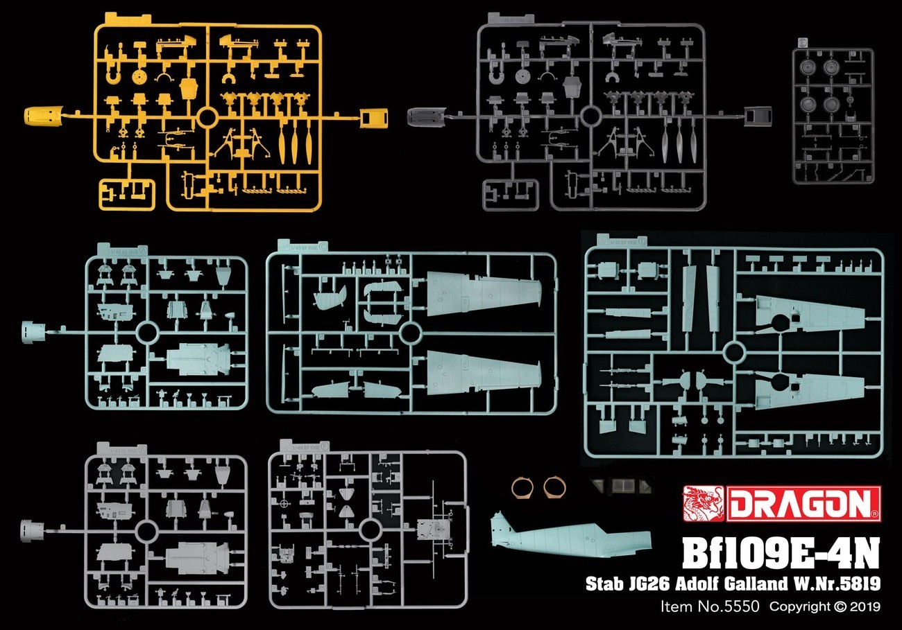 Dragon Models Bf 109 E-3 New Tool & Fresh Approach Sprue