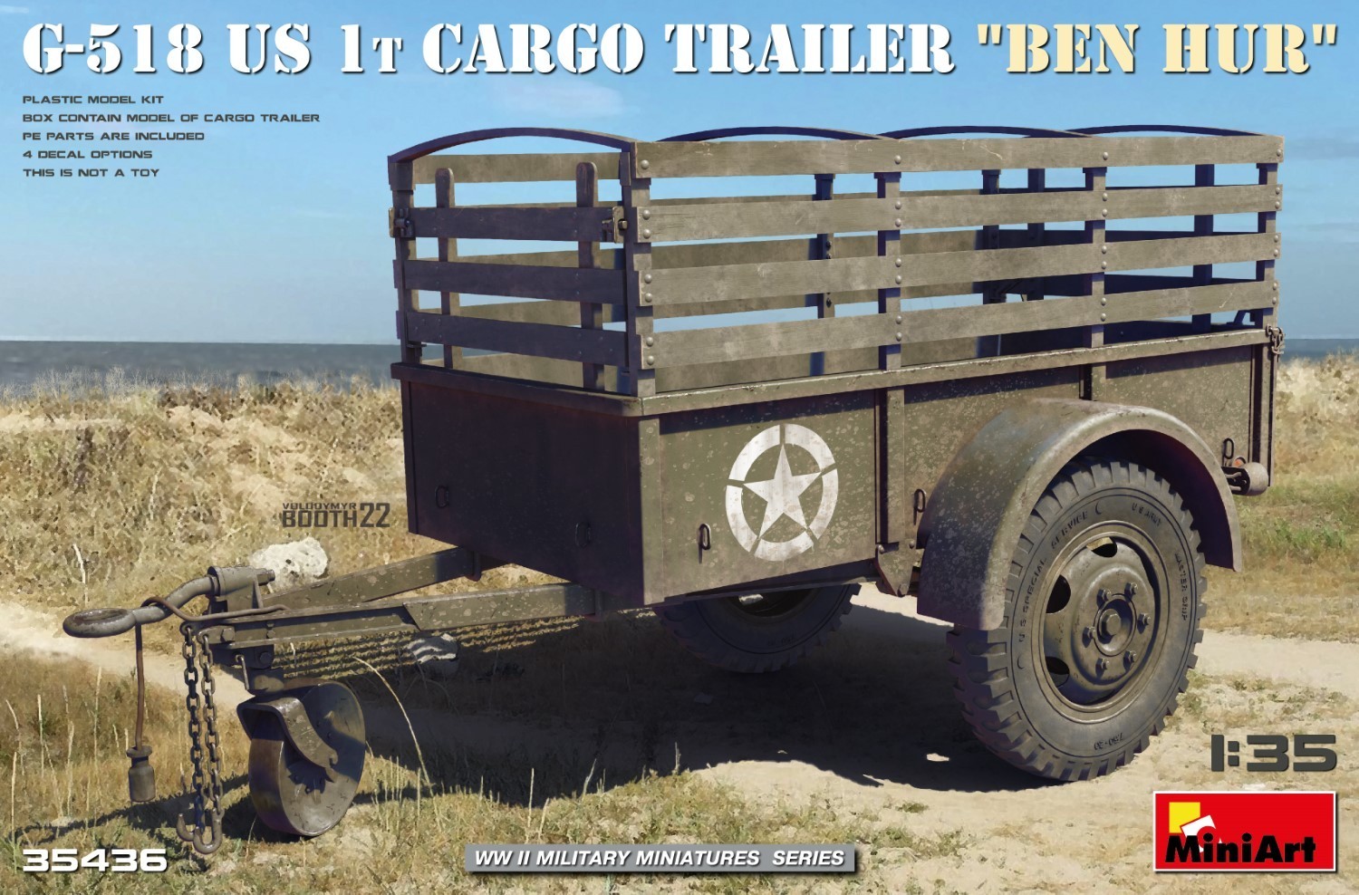 MiniArt G-518 US 1t Cargo Trailer "Ben Hur" Box Art