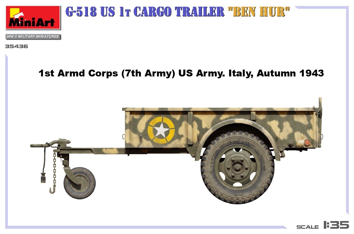 MiniArt G-518 US 1t Cargo Trailer "Ben Hur" Painting and Marking-3