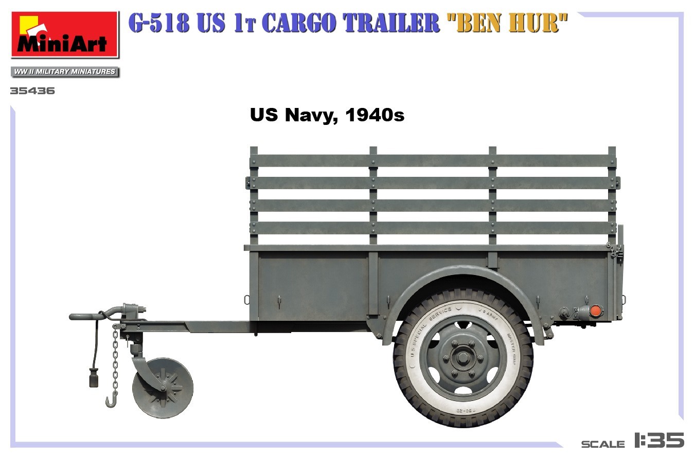 MiniArt G-518 US 1t Cargo Trailer "Ben Hur" Painting and Marking-4