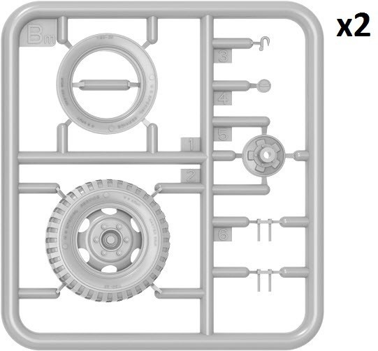 MiniArt G-518 US 1t Cargo Trailer "Ben Hur" Sprue-2